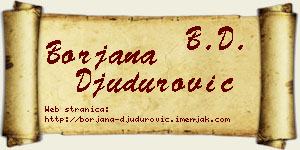Borjana Đudurović vizit kartica